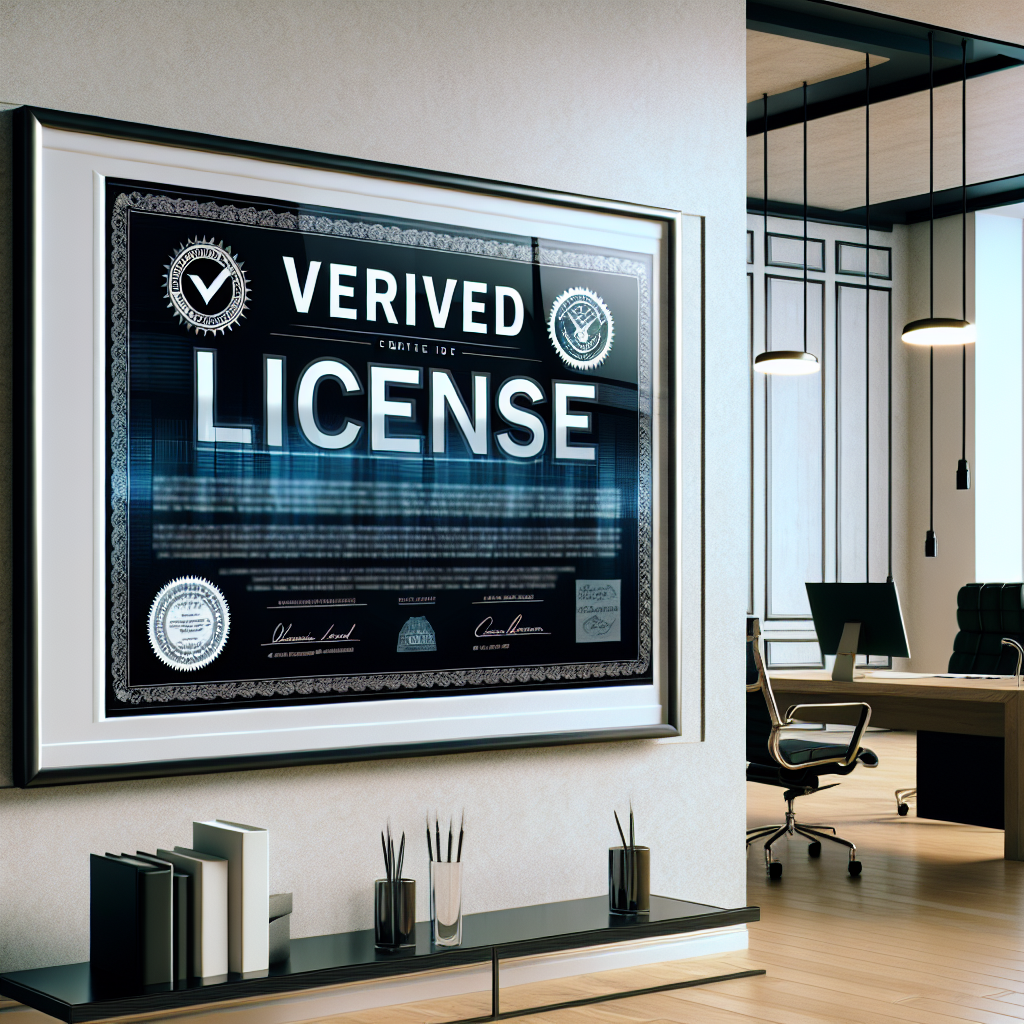 Verified License: Assurance of professionalism and compliance.